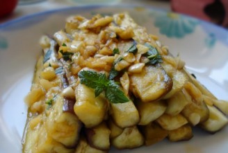 Eggplant with Mint and Garlic recipe
