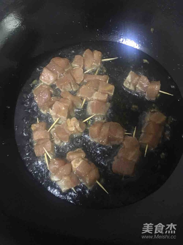 Fried Toothpick Meat recipe