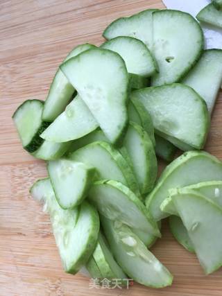 Minced Garlic Fried Egg with Cucumber recipe