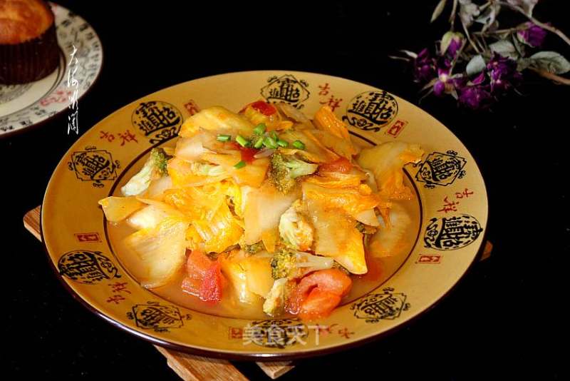 Stir-fried Chinese Cabbage with Tomato recipe