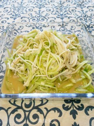 Cucumber Enoki Mushroom with Hash Sauce recipe