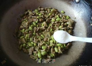 [home Cooking] Fried Edamame with Bamboo Shoots recipe
