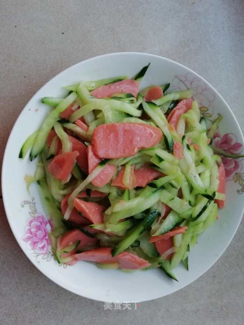 Stir-fried Cucumber with Ham recipe