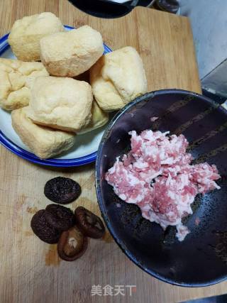 Tofu Stuffed with Mushrooms and Minced Meat recipe