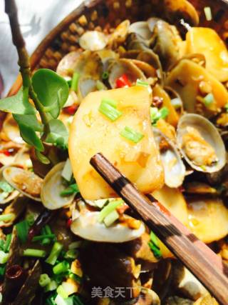 Flower Clam Rice Cake recipe
