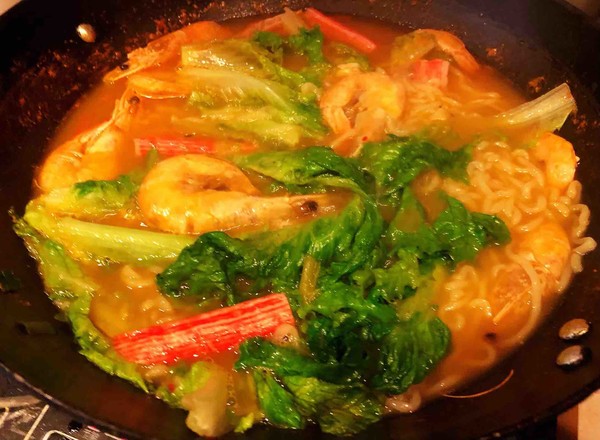Seafood Shin Ramen recipe