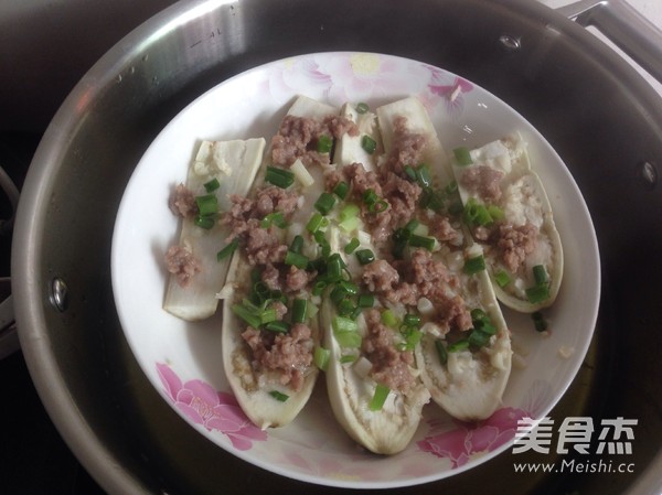 Steamed Eggplant with Minced Meat recipe