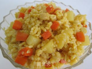 Turning Waste into Treasure [curry Fried Pork Rice] recipe