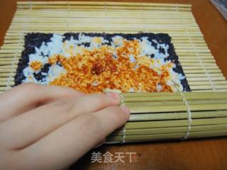 Produced by Xiaowenzi~~【spicy Ham and Floss Sushi】 recipe