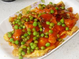 Grass Carp with Pea and Tomato Sauce recipe