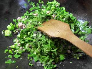 Stir-fried Lao Tofu with Minced Meat and Rape recipe