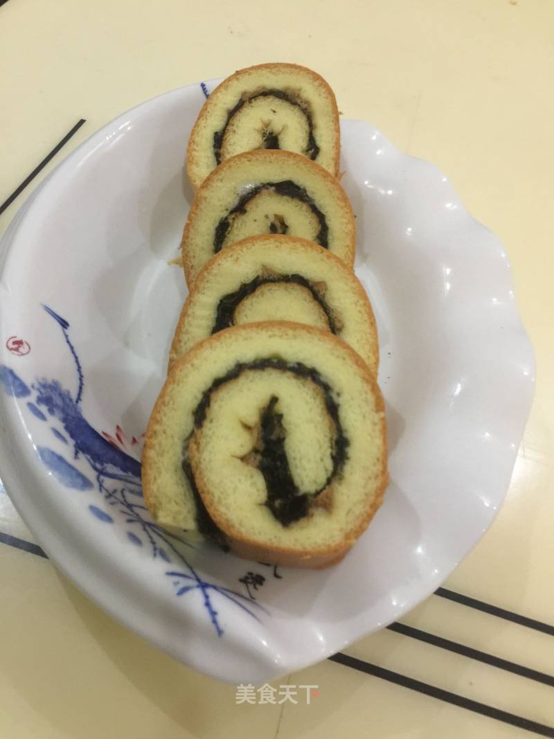 Seaweed Pork Floss Cake Roll recipe