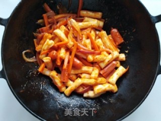 Sausage Fried Rice Cake recipe