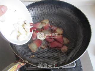 Stir-fried Bacon with Artemisia recipe