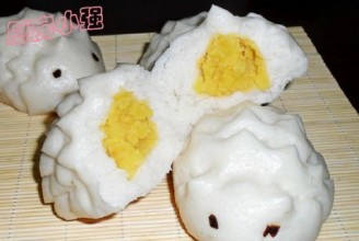 Hedgehog Steamed Buns with Sweet Potato Stuffing recipe