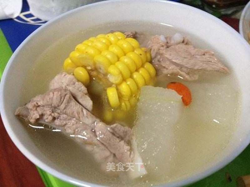 Winter Melon Corn Pork Ribs Soup recipe