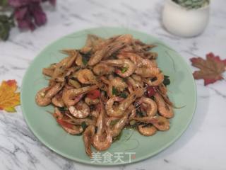 Scallion Fried River Prawn recipe
