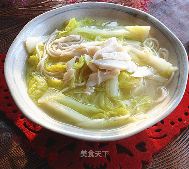 #御寒美食# Crab Meat and Vegetable Noodles recipe
