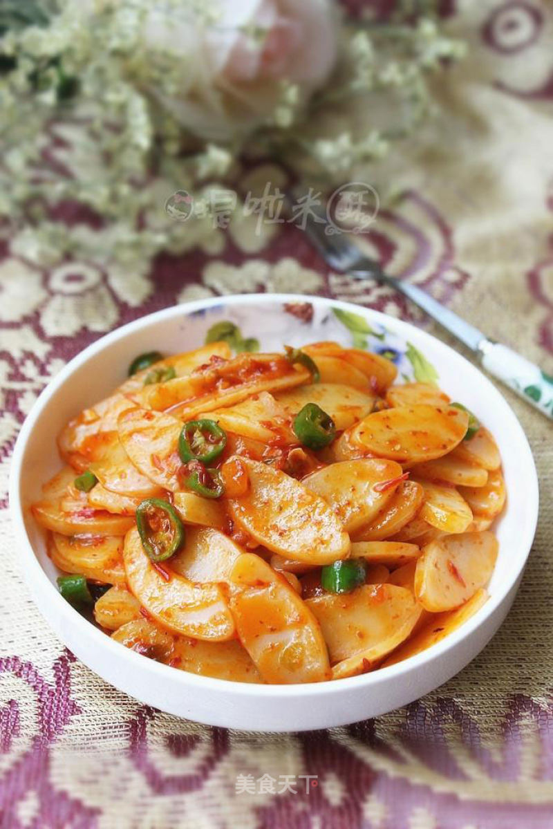 Hot and Spicy, Not Enough to Eat-spicy Stir-fried Rice Cakes recipe