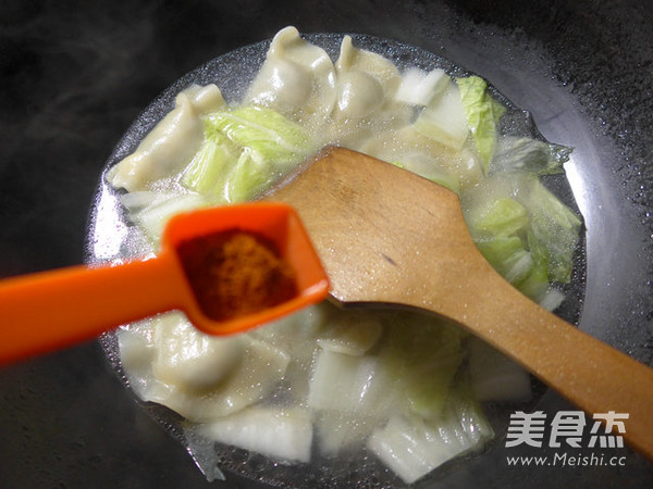 Boiled Dumplings with Cabbage Noodles recipe