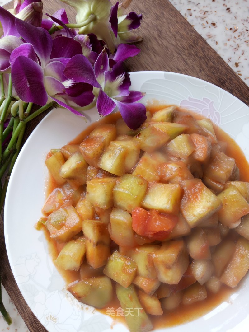 Stir-fried Eggplant with Tomatoes recipe