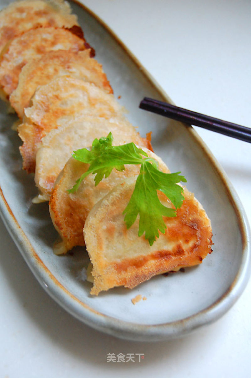 Juicy Parsley Beef Fried Dumplings recipe