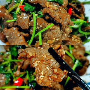 Coriander with Beef recipe