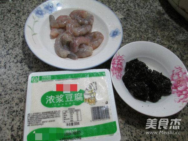 Tofu with Seaweed and Shrimp recipe