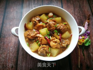 Braised Chicken Drumsticks with White Radish recipe