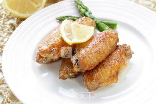 [food in Fastee] Grilled Chicken Wings with Lemon Juice and Asparagus (barbecue) recipe