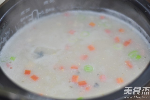 Three-color Chicken Porridge recipe