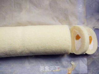 Yellow Peach Cream Cake Roll recipe