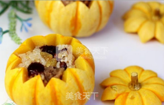[peach and Plum Cooking] Finally Found The Best Way to Eat Pumpkin-pumpkin Eight-treasure Rice, Eat Like this for Three Months, The Waist Circumference is Absolutely Small! recipe