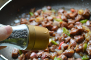 Black Pepper Diced Beef recipe