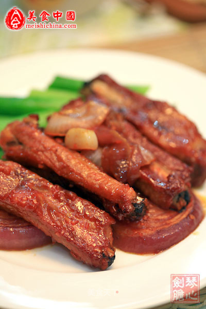 Grilled Pork Ribs with Garlic Sauce recipe