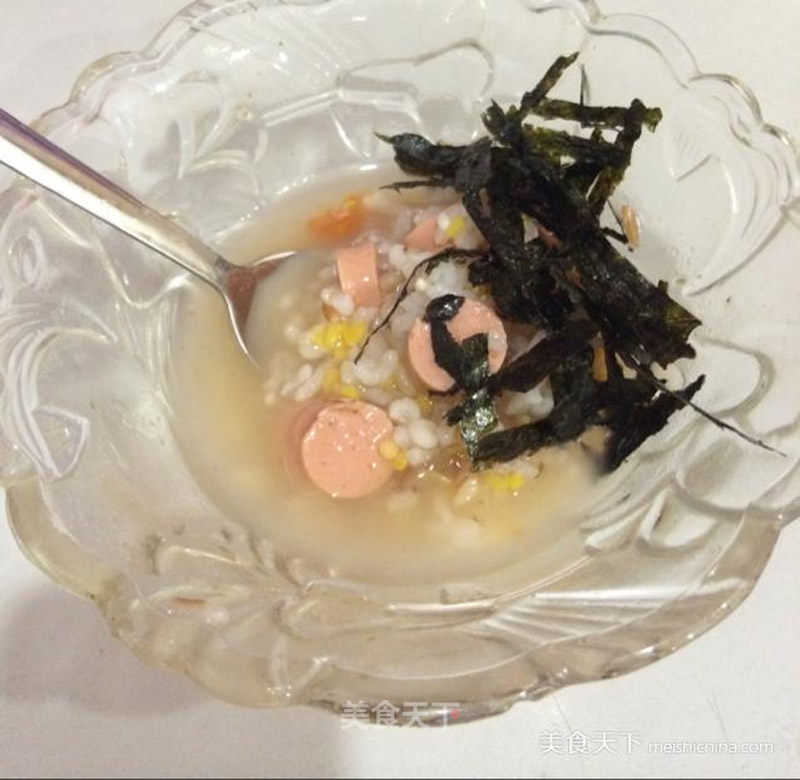 Crispy Seaweed Colorful Congee recipe