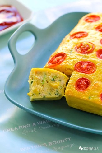 Baby Food Recipe with Chicken and Corn Baked Eggs