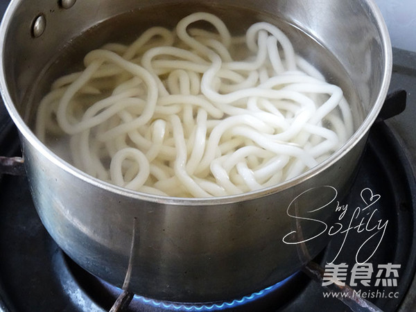 Udon Noodles with Salad Dressing recipe