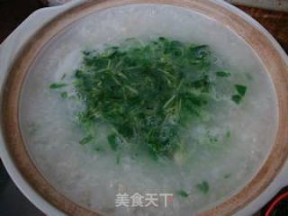 Stomach-warming Porridge----【pea-tip Chicken Porridge】 recipe