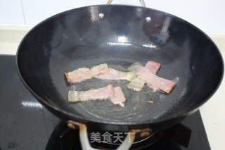 Fried Bait Pieces with Ham recipe