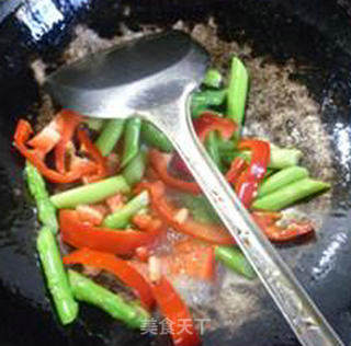 Stir-fried Pork Belly with Red Pepper and Asparagus recipe