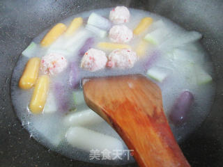 Shrimp Flavour Ball Winter Melon Three-color Cheese Rice Cake recipe