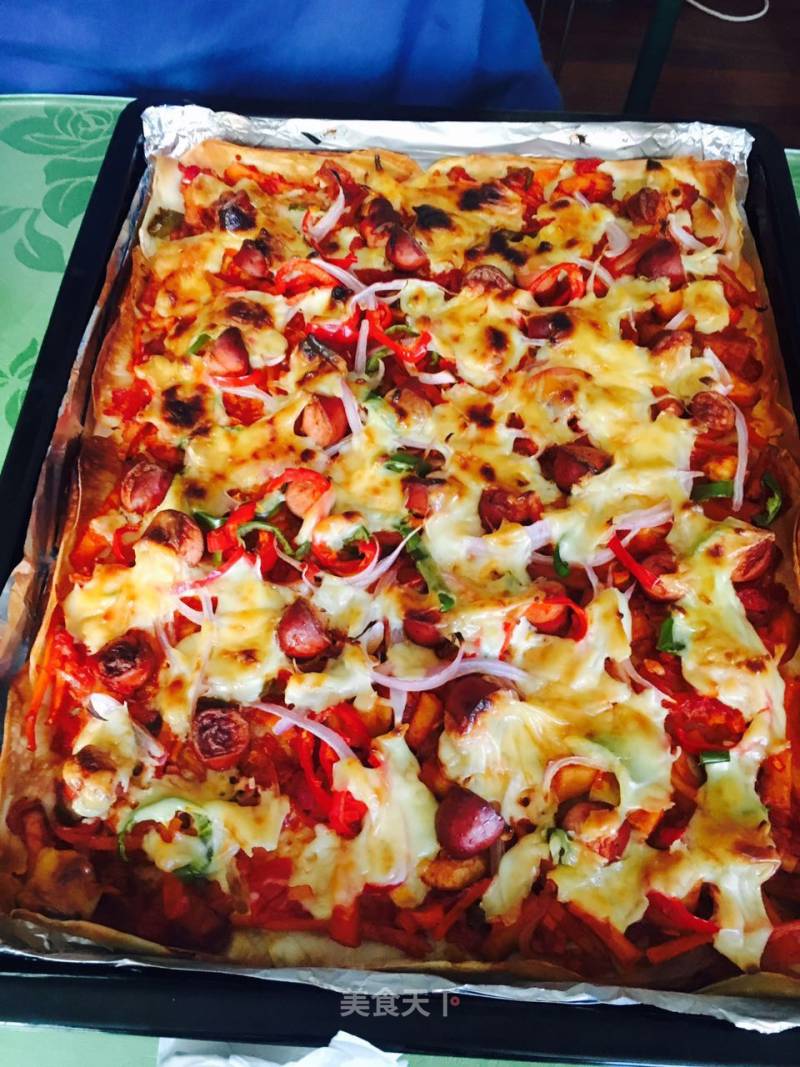 Cheese Sausage Pizza recipe