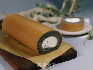 #the 4th Baking Contest and is Love to Eat Festival# Mellow Black Rice Chiffon Cake Roll recipe