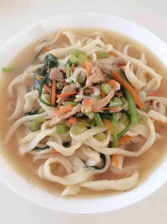 Vegetable Noodles with Shredded Pork recipe