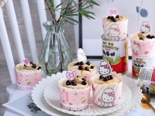 Pearl Milk Tea Flow Heart Cake recipe