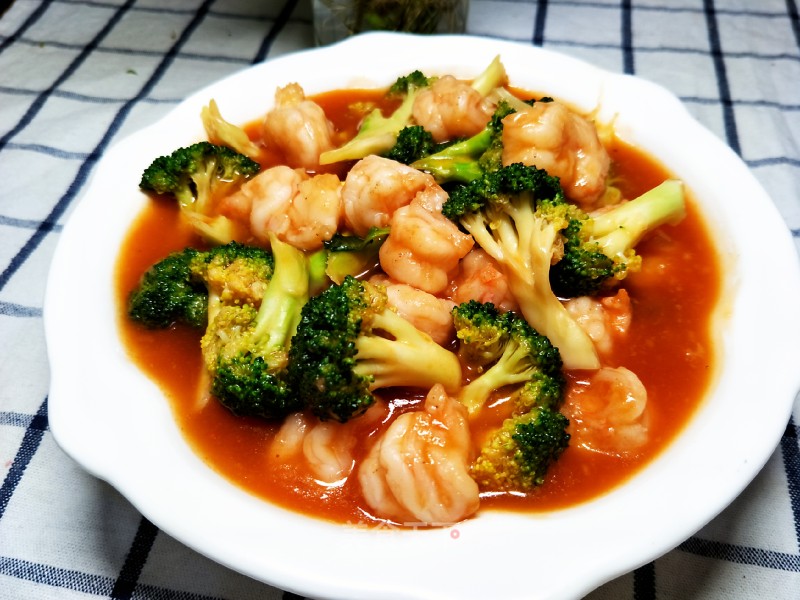 Broccoli Shrimp Balls in Tomato Sauce