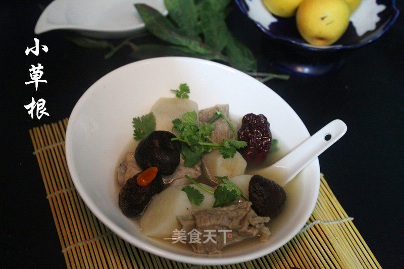 Mushroom and Yam Spare Ribs Health Soup recipe