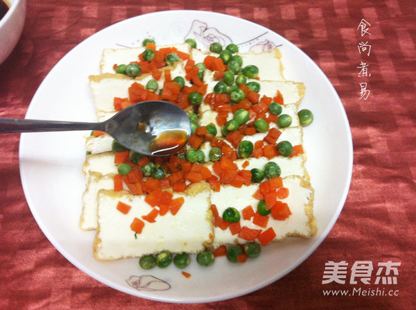 Tofu Stewed with Peas in Microwave recipe