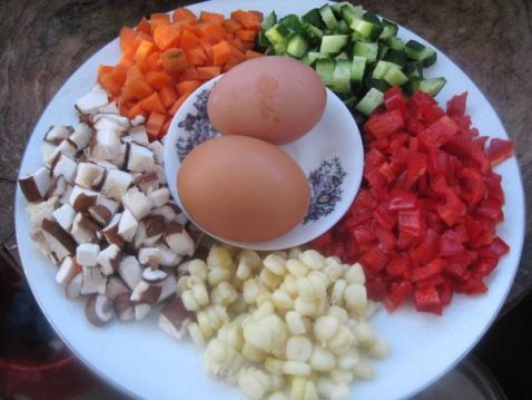 Colorful Egg Fried Rice recipe